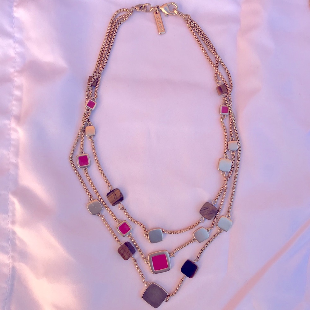WHBM 3 Tiered Gold Necklace